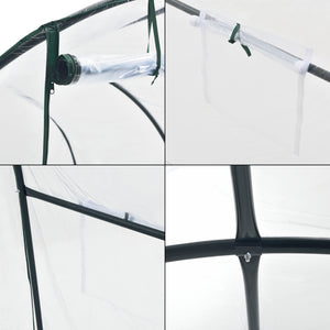 Gewächshaustunnel Grünwald 200x300x190cm PVC Transparent [en.casa]
