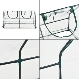 Mini Gewächshaus Laubach 120x60x60cm Transparent PVC Folie [en.casa]