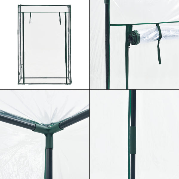 Tomatengewächshaus Terzigno 100x50x150cm Transparent [en.casa]