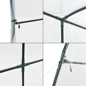 Wand-Gewächshaus Juta 100x200x215cm PVC Folie Transparent [en.casa]