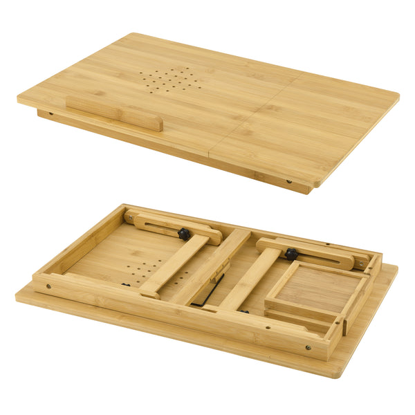 Bambus Laptoptisch Trysil 55x35x28cm [en.casa]