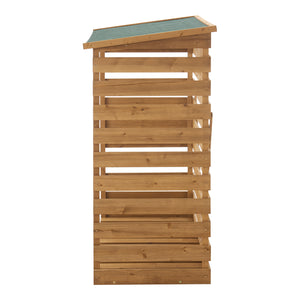Brennholzunterstand 123x116x64cm Natur Tannenholz [en.casa]