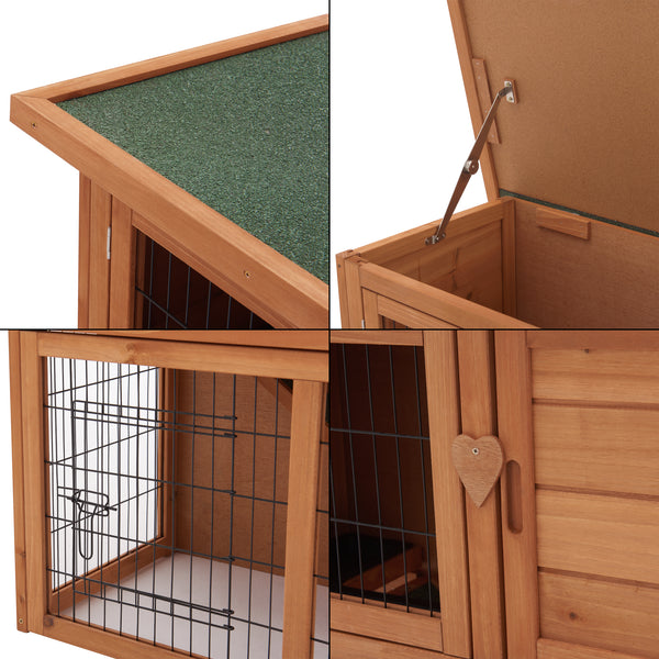 Kaninchenstall Nidda 85x91,5x45cm Tannenholz [en.casa]