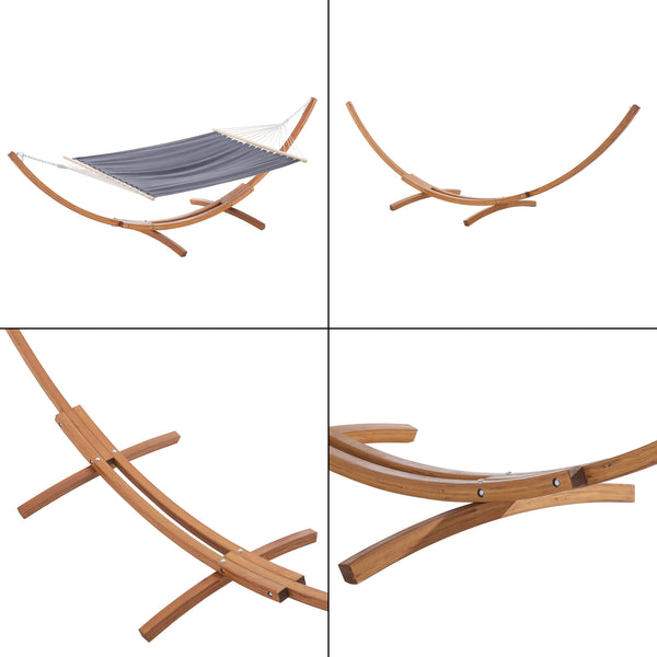 Hängematte Langadia 200x150cm Dunkelgrau [en.casa]