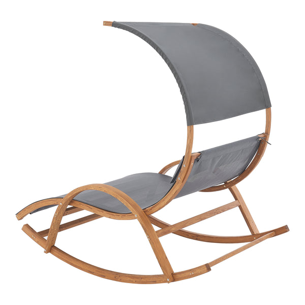 Schaukelliege Kasos 181x135x190cm Dunkelgrau [en.casa]