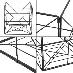 Zeitungskorb Temse 40x40x40cm Metall Schwarz [en.casa]