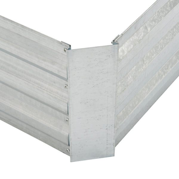 Pflanzbeet Barneveld 90x90x30cm Stahl Silber [en.casa]