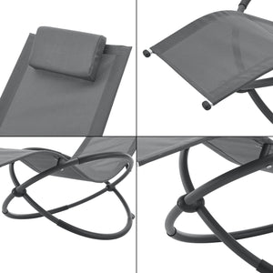 Schaukelliege Pulsano 150 kg Dunkelgrau [en.casa]