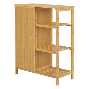 Badezimmerschrank Vetlanda Bambus 87x66x33 cm [en.casa]