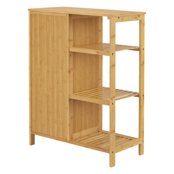 Badezimmerschrank Vetlanda Bambus 87x66x33 cm [en.casa]