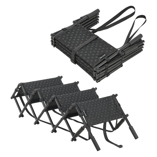Hundetreppe Colchester 4-stufig bis 55 kg Metall/Polyester [en.casa]