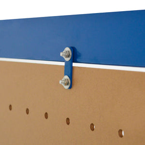 Werkbank Berching Stahlgestell 120x60x150cm Blau [in.tec]