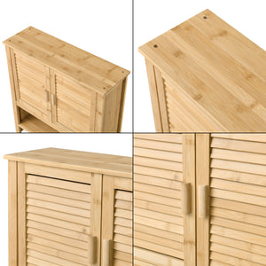 Badezimmerschrank Tyresö Hängeschrank Bambus 66 x 62 x 20 cm [en.casa]
