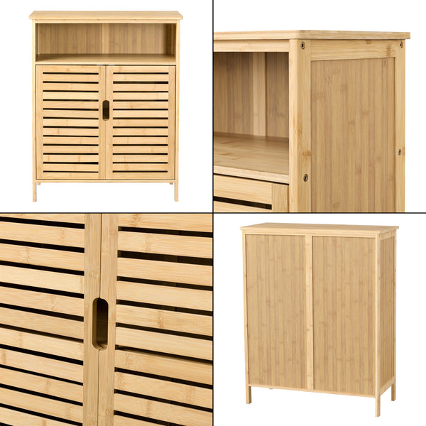Bambus Badezimmerschrank Eslöv 81x65,5x31 cm [en.casa]