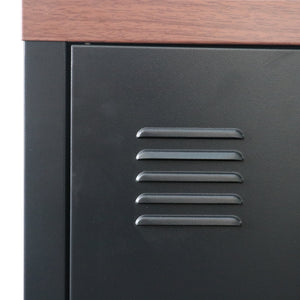 Fernsehtisch Pälkäne 58 x 113 x 40 cm Schwarz / Holzoptik [en.casa]