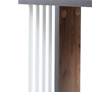 Beistelltisch Haarby mit 4 Rollen 42x50x24 cm Eicheoptik [en.casa]