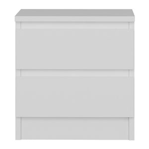 Nachttisch Fuglebjerg 42x40x37 cm Weiß [en.casa]