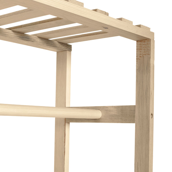 Garderobenständer Løgumkloster 160x64x30 cm Kiefernholz [en.casa]