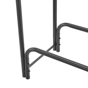 Kaminholzregal Kwethluk Stahl 124x124x34,5cm Schwarz [casa.pro]