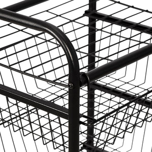 Küchenwagen Rudbjerg Metall Schwarz [en.casa]