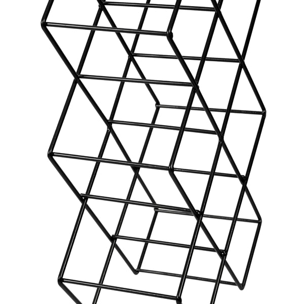 Weinregal Apremont für 8 Flaschen Metall Schwarz [en.casa]