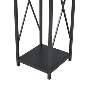 Kaminholzregal Tinglev Stahl 34x34x105,5 cm Schwarz [en.casa]