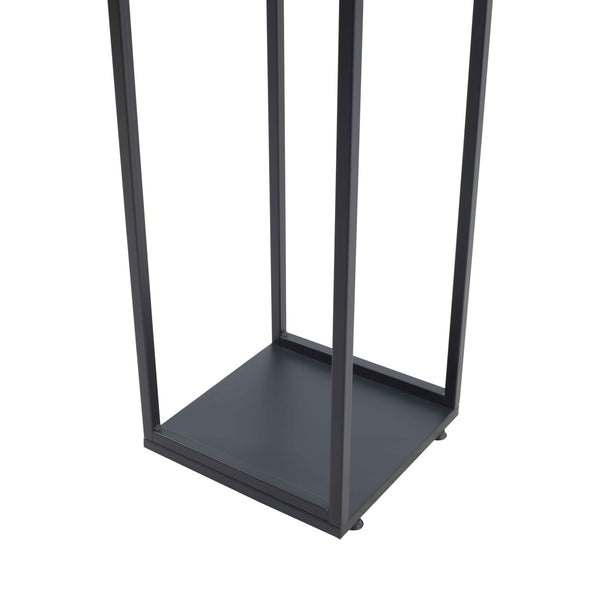 Kaminholzregal Tornved Stahl 35x35x120 cm Schwarz [en.casa]