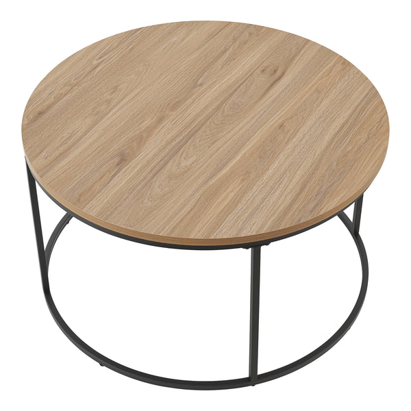 Couchtisch Kuhmoinen 45xØ80 cm Schwarz [en.casa]