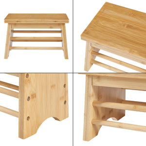 Tritthocker Ryslinge bis 100 kg Bambus [en.casa]