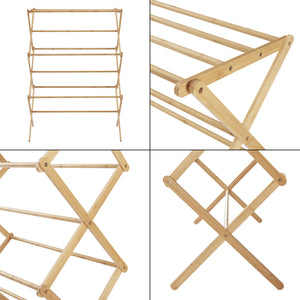 Faltbarer Wäscheständer Grinau Bambus [en.casa]