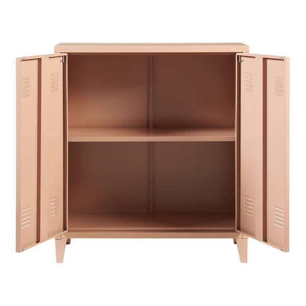 Metallschrank Oripää - 90x80x33cm - Hellbraun