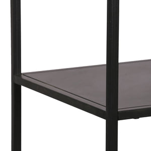 Bücherregal Ingå 144x75x35cm Metall Schwarz matt [en.casa]