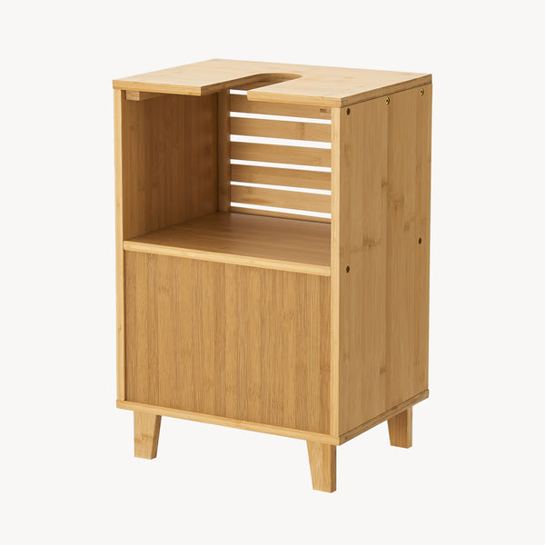 Waschbeckenunterschrank Iveland 60x40x30cm Bambus [en.casa]