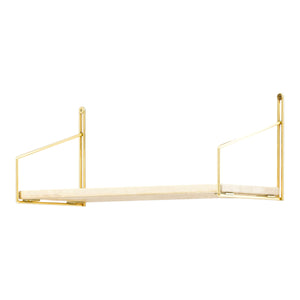 Wandregal Muurame 40x14x17 cm Goldfarben [en.casa]