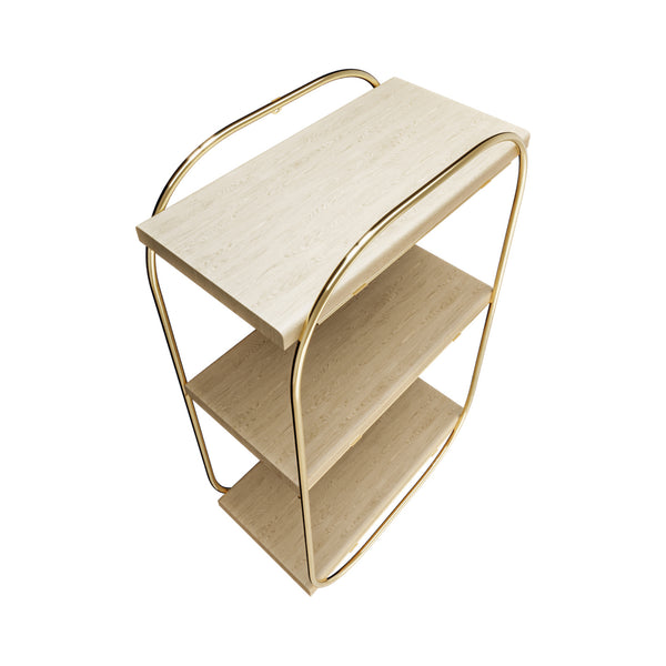 Wandregal Parkano 47x28x14 cm Goldfarben [en.casa]