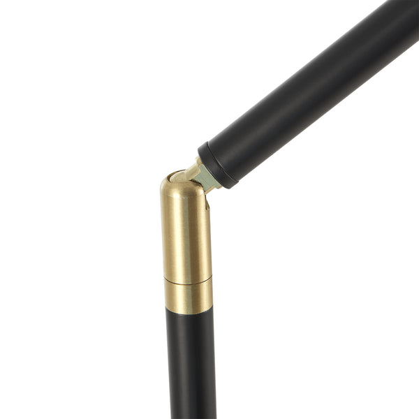 Stehleuchte Stockport 139cm Schwarz/Gold [lux.pro]