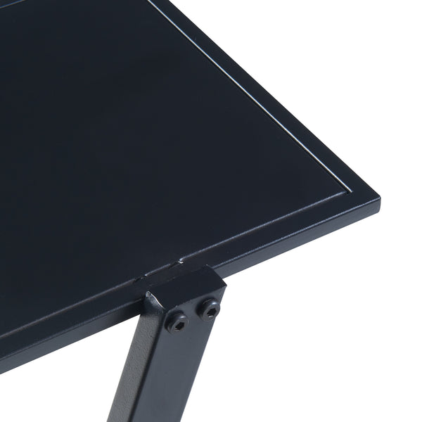 Standregal Rollag 72x40x25cm aus Metall Schwarz [en.casa]