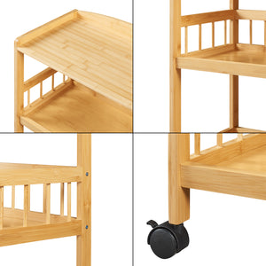 Servierwagen Huddinge 80x53x30 cm Bambus [en.casa]