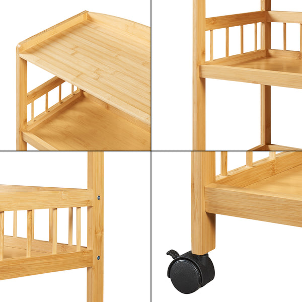 Servierwagen Huddinge 80x53x30 cm Bambus [en.casa]