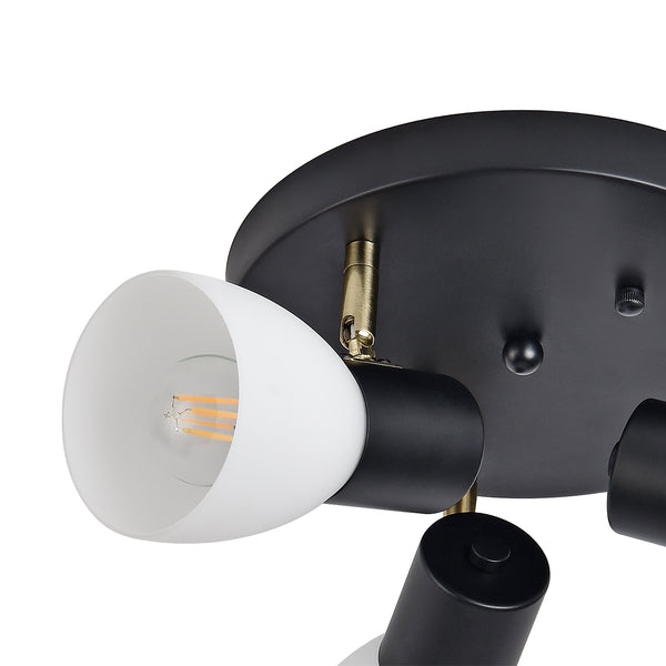 Deckenleuchte Abbey Schwarz / Weiß [lux.pro]