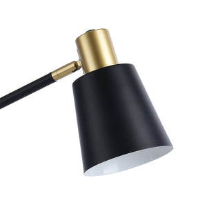 Tischleuchte Abergele Schwarz / Goldfarben [lux.pro]