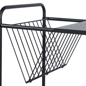 Servierwagen Austrheim 73x50x33cm Schwarz [en.casa]