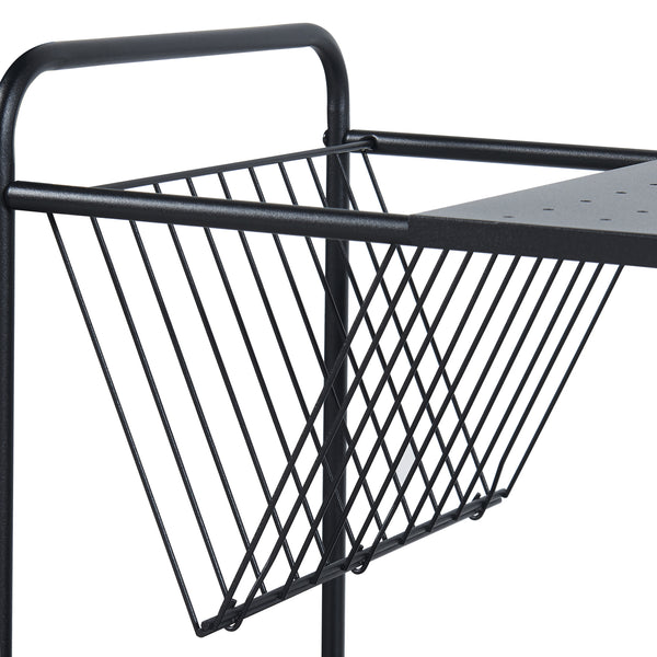 Servierwagen Austrheim 73x50x33cm Schwarz [en.casa]