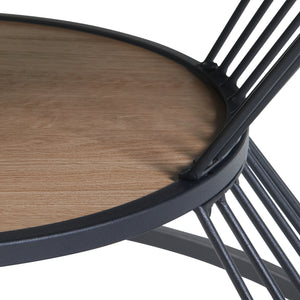 Couchtisch Fossbergom Schwarz/Eiche-Optik [en.casa]