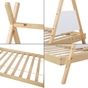 Tipi-Bett Siikajoki 90x200cm Kiefernholz Natur [en.casa]