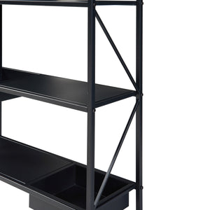 Pflanzenregal Berkelland Metall Schwarz [en.casa]