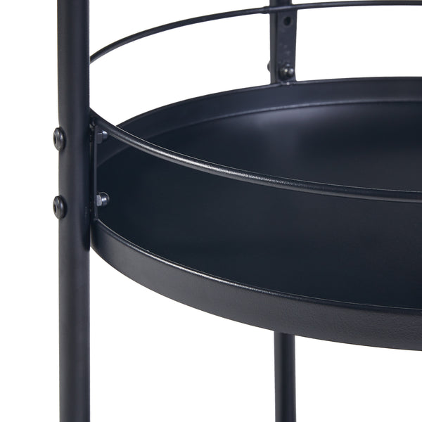 Servierwagen Munkedal Metall Schwarz [en.casa]