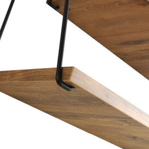 Wandregal Åmli 67x26x63cm Schwarz/Holzoptik [en.casa]