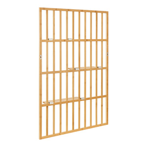 Wandregal Røst 120x80x13cm Bambus [en.casa]