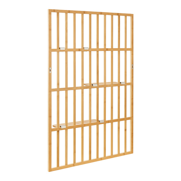 Wandregal Røst 120x80x13cm Bambus [en.casa]